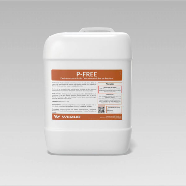 P-Free - Desincrustante Ácido Concentrado Libre de Fósforo - Imagen 2